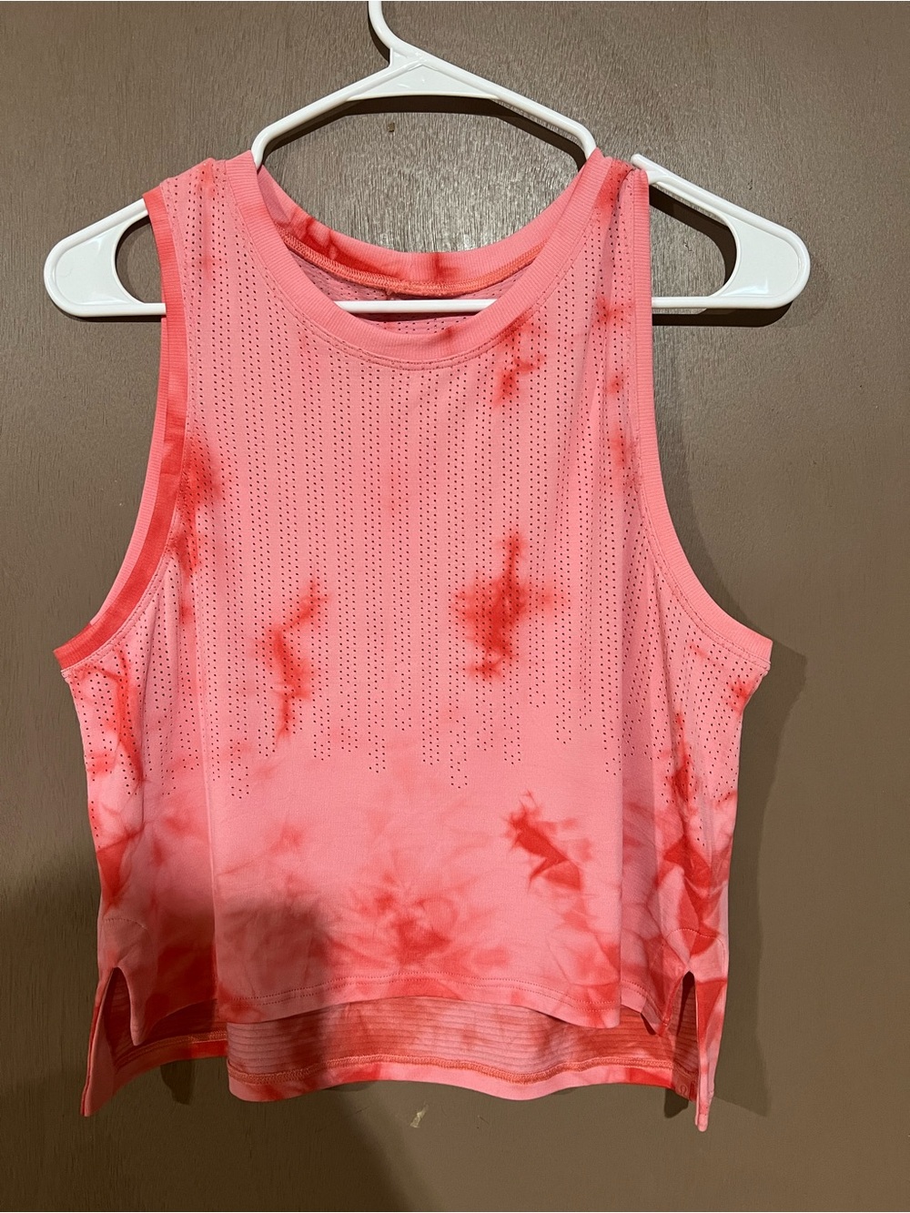 Women's Pink Tie-Dye Active Tank Top